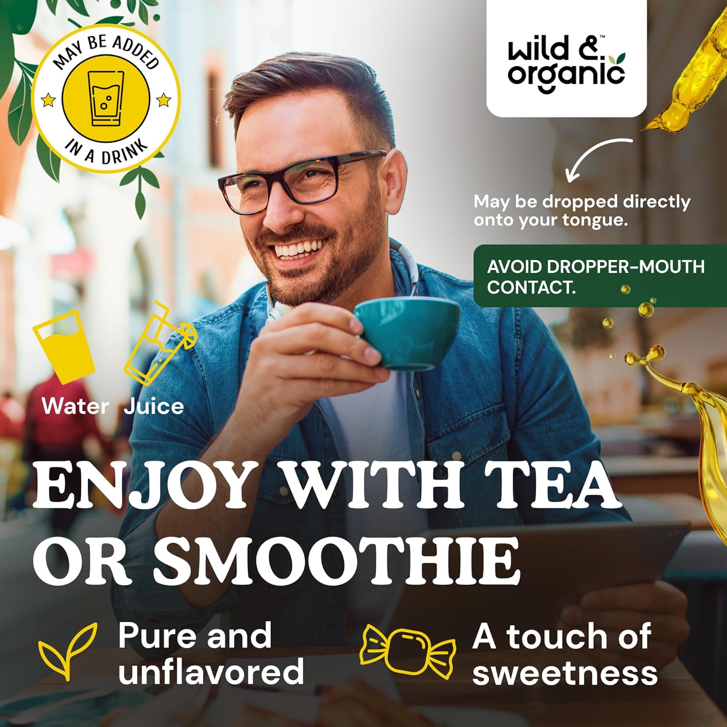 Organic Yohimbe Liquid Extract Drops - 5mg Yohimbine Tincture for Men & Women - Vegan, Alcohol-Free - 2 fl oz