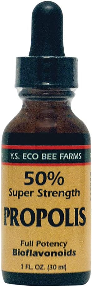 Organic YS Eco Bee Farms 50% Propolis Tincture, 1 Ounce - High Strength Formula