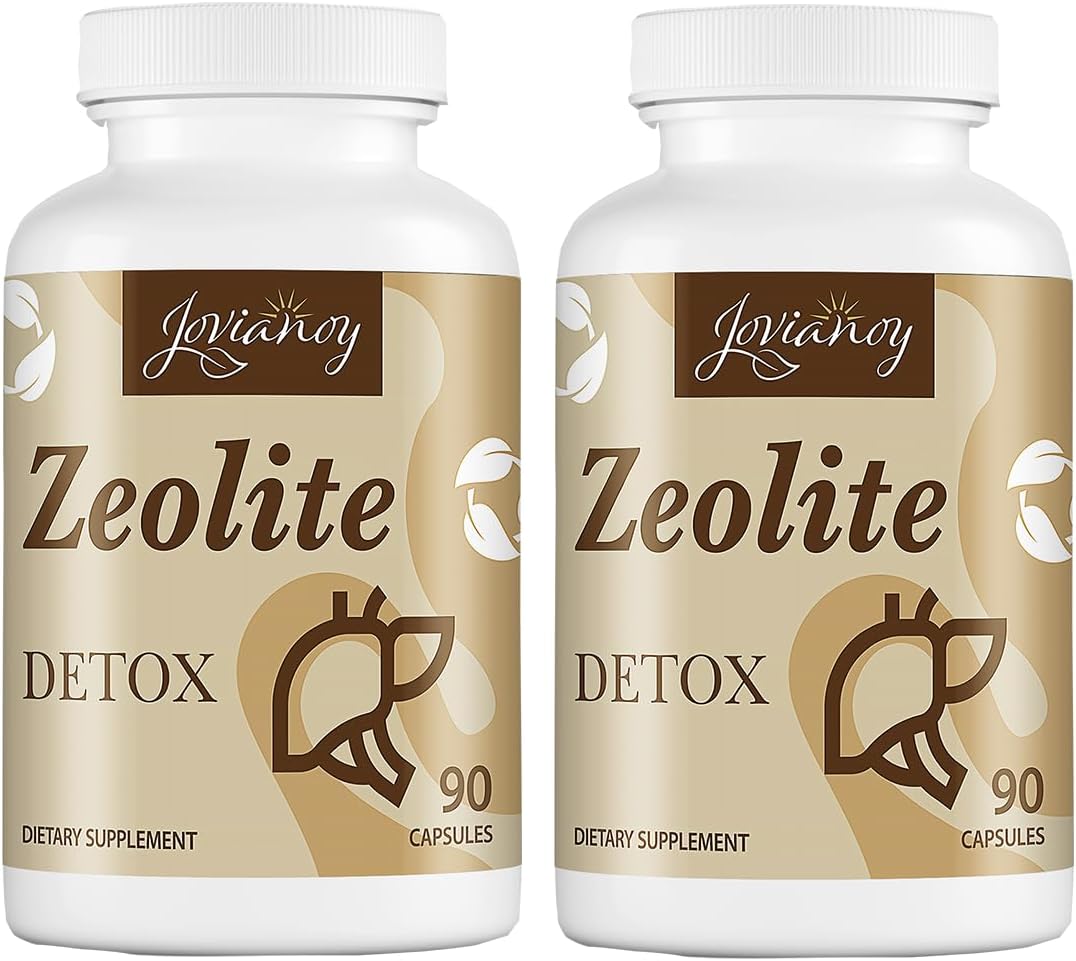 Organic Zeolite Detox Capsules with Activated Charcoal and Bentonite Clay, Maximum Absorption, Full Body Cleanse for Women and Men - 180 Capsules