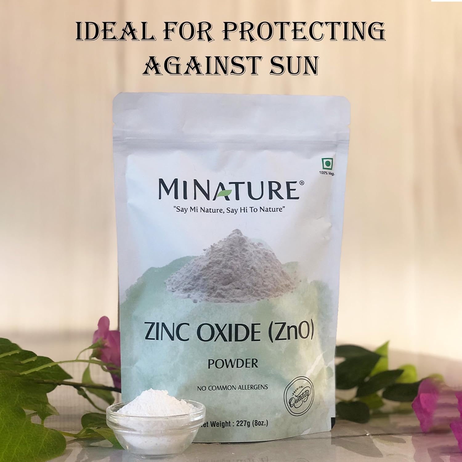 Organic Zinc Oxide Powder for Skin and Hair Care | 8 oz (227g) Size