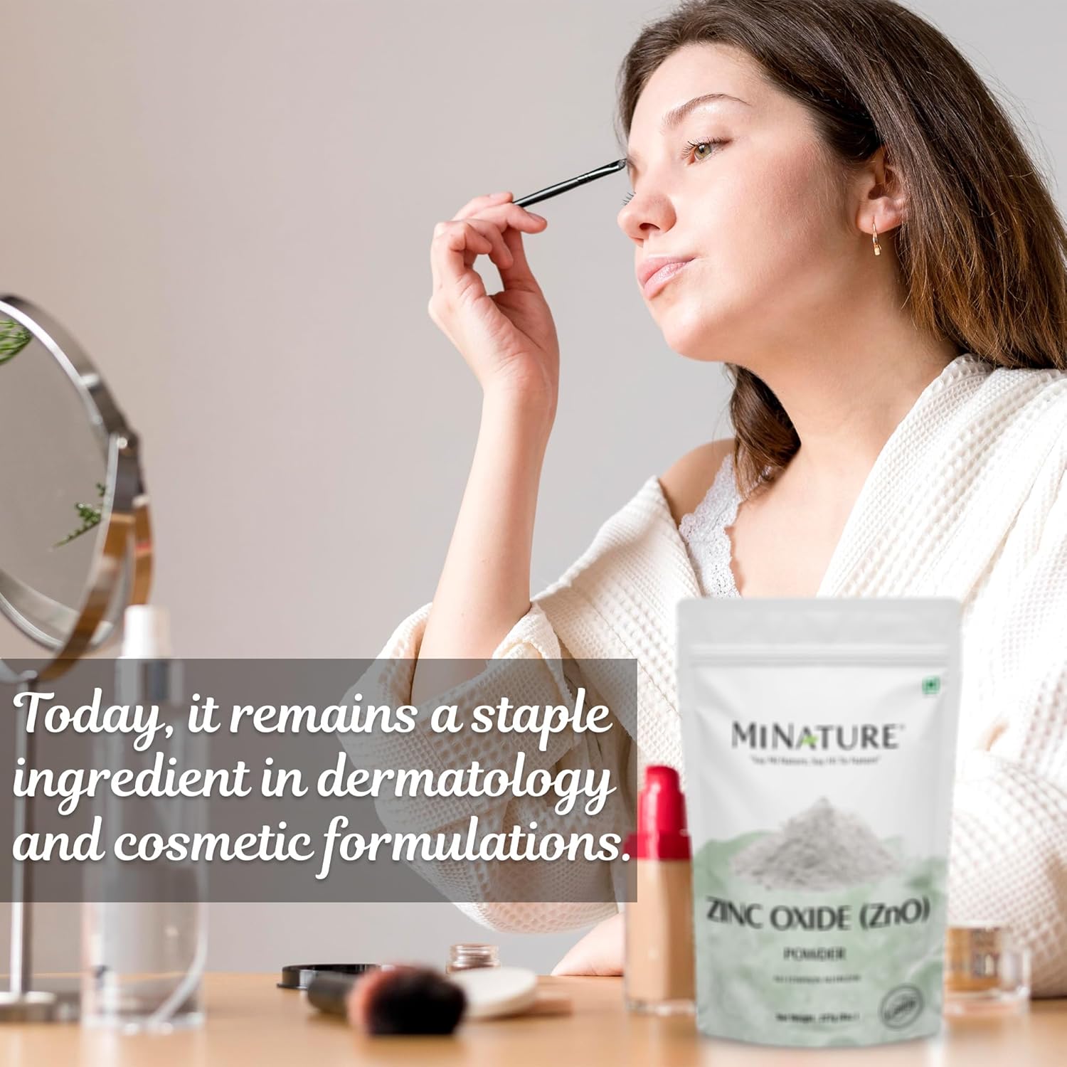 Organic Zinc Oxide Powder for Skin and Hair Care | 8 oz (227g) Size