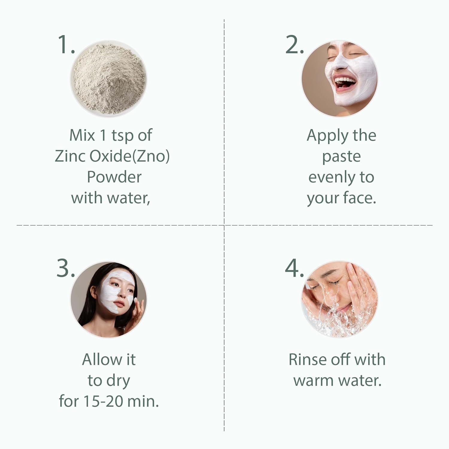 Organic Zinc Oxide Powder for Skin and Hair Care | 8 oz (227g) Size