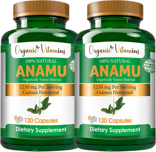 Organically Grown allnue Anamu Vitamins 1250mg - 240 Capsules Petiveria Allicea Supplement