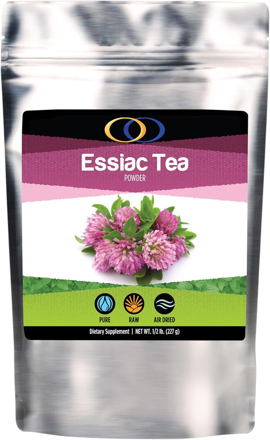 Organically Grown ESSIAC Tea Powder with 8 Herbs - Rene Caisse's Recipe with Sheep Sorrel Roots - USA & EU Certified