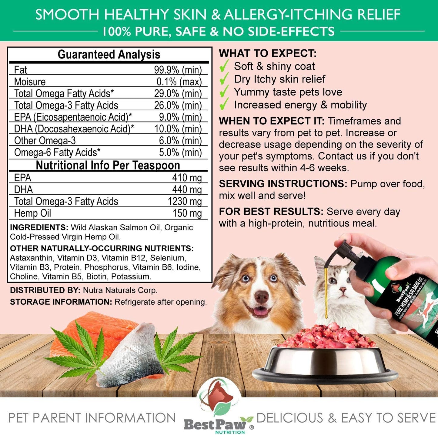 Organicmetabolism booster& Salmon Oil for Dogs and Cats - Omega Skin Care Remedy - Dandruff, Shedding, Allergy Relief - Joint Supplement - Skin & Coat Vitamins - 16 oz