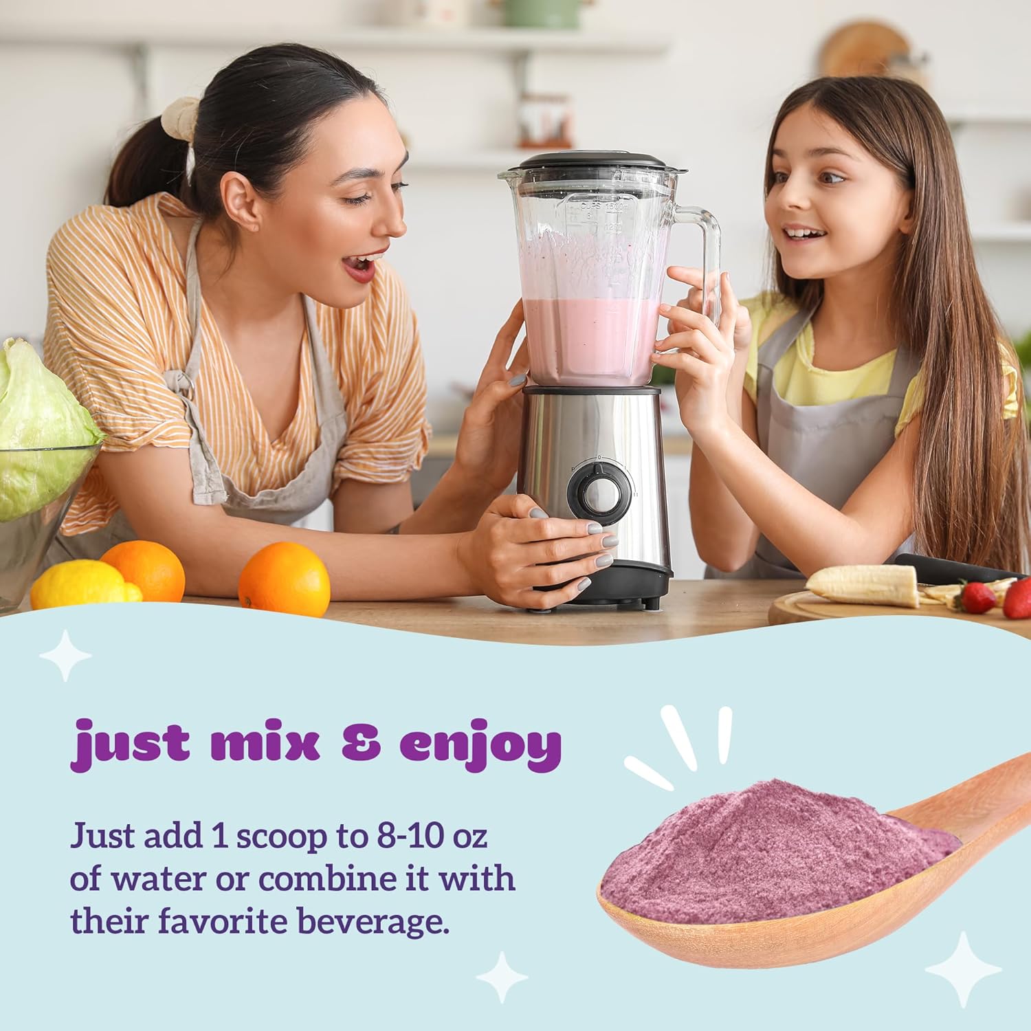 Organifi Kids Protect Immune Support Powder with Elderberry, Acerola Cherry, and Zinc - Berry Flavored, Plant-Based, Vegan - 15 Servings