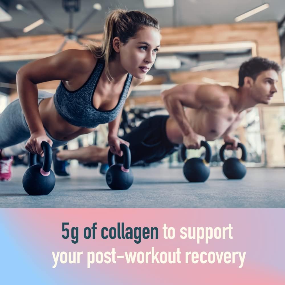 Organika Electrolytes + Enhanced Collagen Strawberry Peach Flavor - Sugar-Free Hydration & Protein Supplement - 360g - 30 Servings