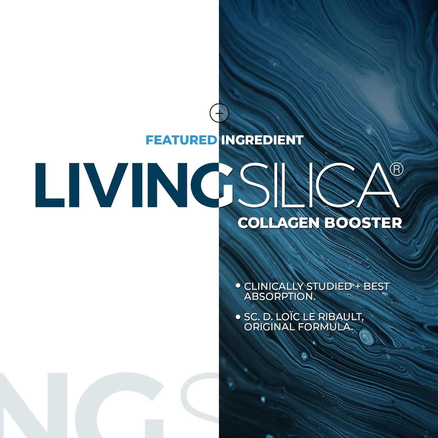 Orgono Living Silica Collagen Booster Capsules - Supports Healthy Collagen & Elastin Production for Joint & Bone Support, Glowing Skin, Strong Hair & Nails - High Absorption Formula