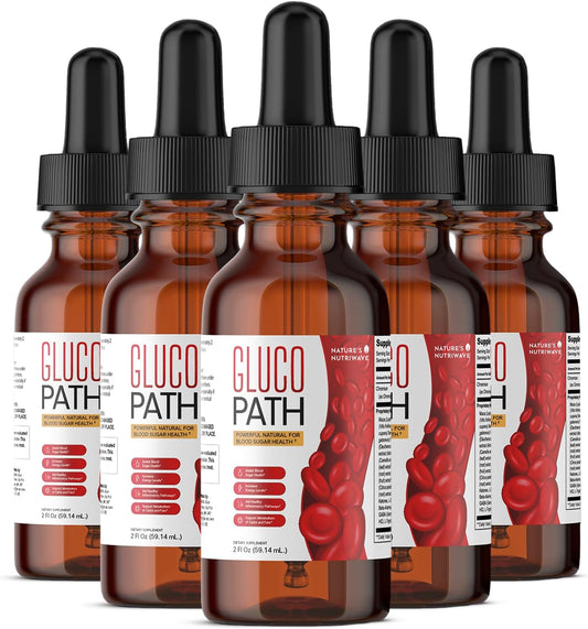 Original Formula Glucopath Drops for Energy Boost & Wellness Support - 100% Natural 2 Fl Oz - 6 Month Supply