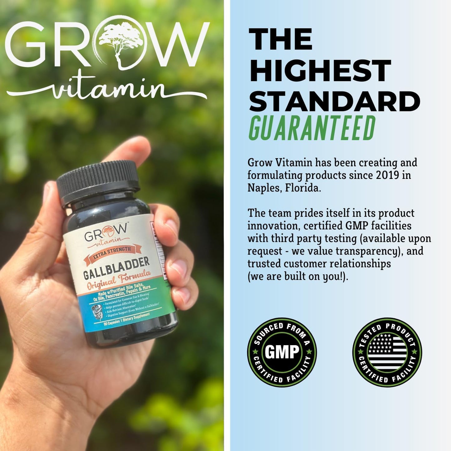 Original Gallbladder Formula with Purified Bile Salts, Ox Bile Digestive Enzymes, and Digestive Herbs - 90 Capsules