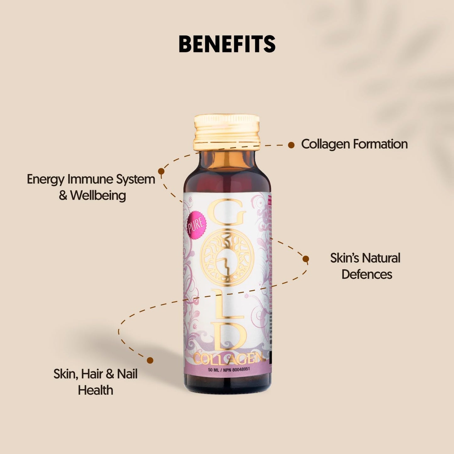 Original Liquid Collagen Drink with Hyaluronic Acid - Marine Collagen for Skin, Hair, and Nails - Women and Men