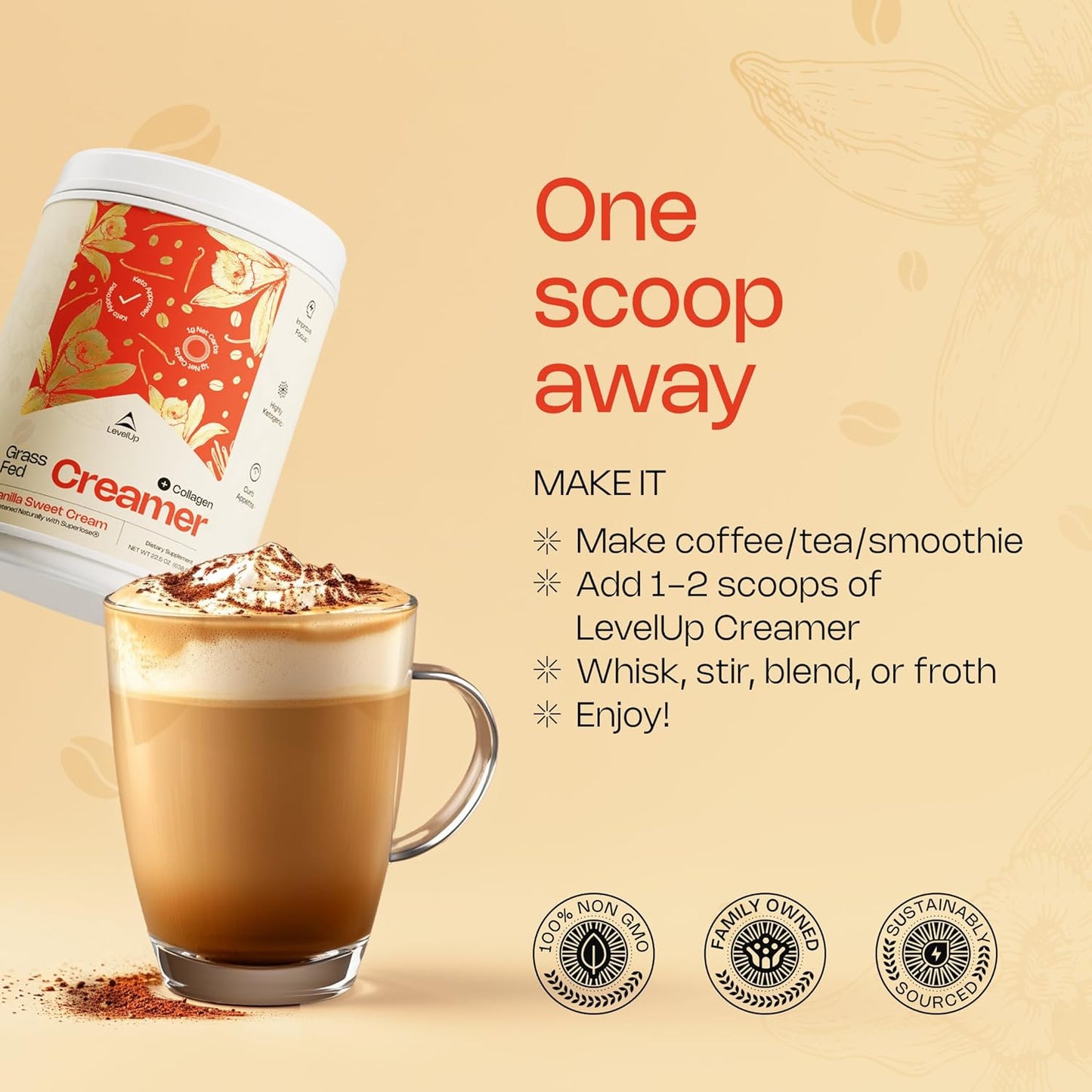 Original Unsweetened Keto Coffee Creamer with Energizing MCT Oil and Collagen Peptides for Natural Energy & Ketone Production - 7 oz