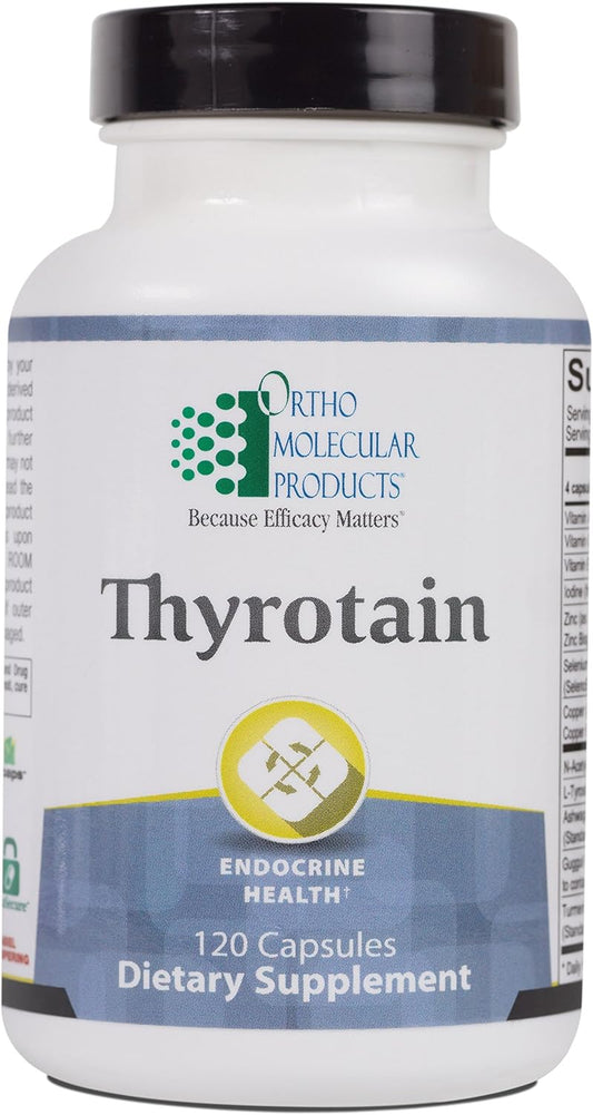 Ortho Molecular Thyrotain Capsules - 120 Count - Thyroid Support Supplement
