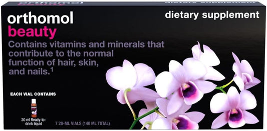 Orthomol Beauty 7-Day Supply for Women - Hair, Skin, Nail Health - Collagen & Coenzyme Q10 Supplement