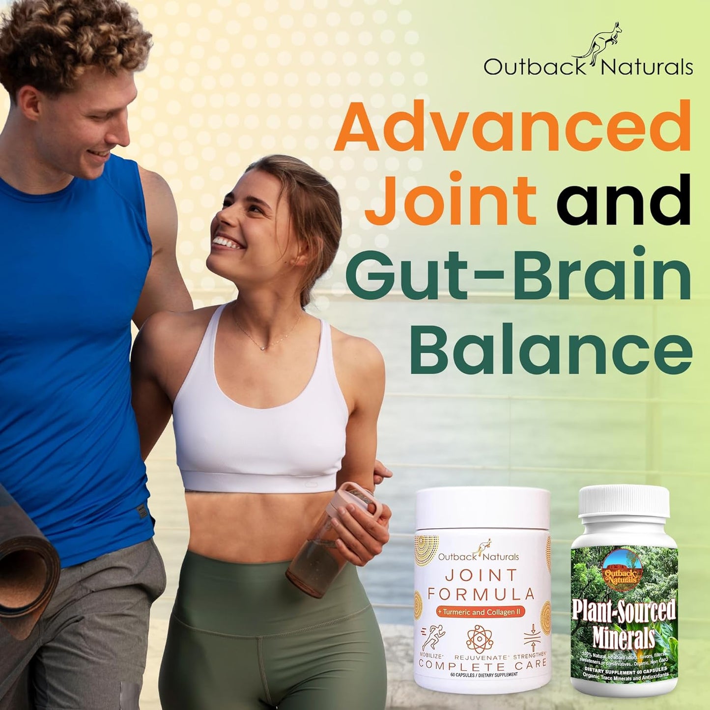 Outback Naturals Joint Relief Capsules with Collagen, Turmeric, Vitamin C, Magnesium & Plant-Sourced Minerals for Enhanced Joint Comfort & Wellness - 2-Pack