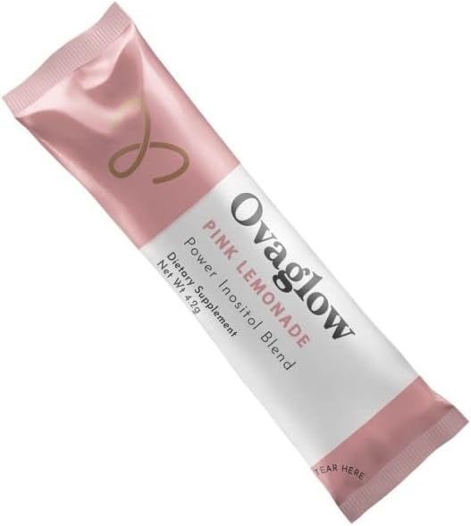 Ovaglow Powder Packets with Myo Inositol, D-Chiro Inositol, Chromium, and Folate for Ovarian Health