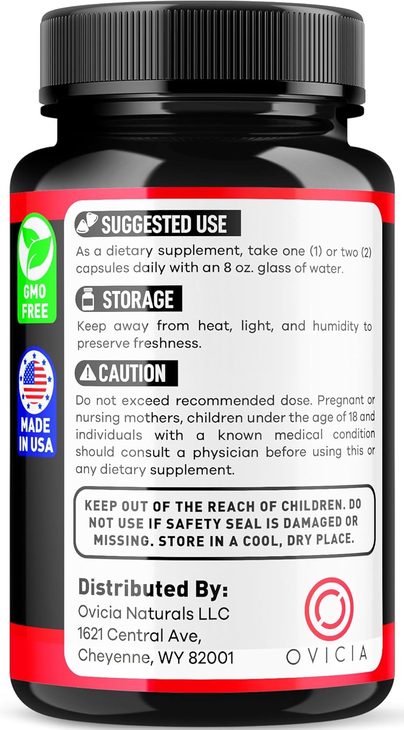 OVICIA Erecpower for Men Max (3 Pack) - Advanced Supplement for 3 Months