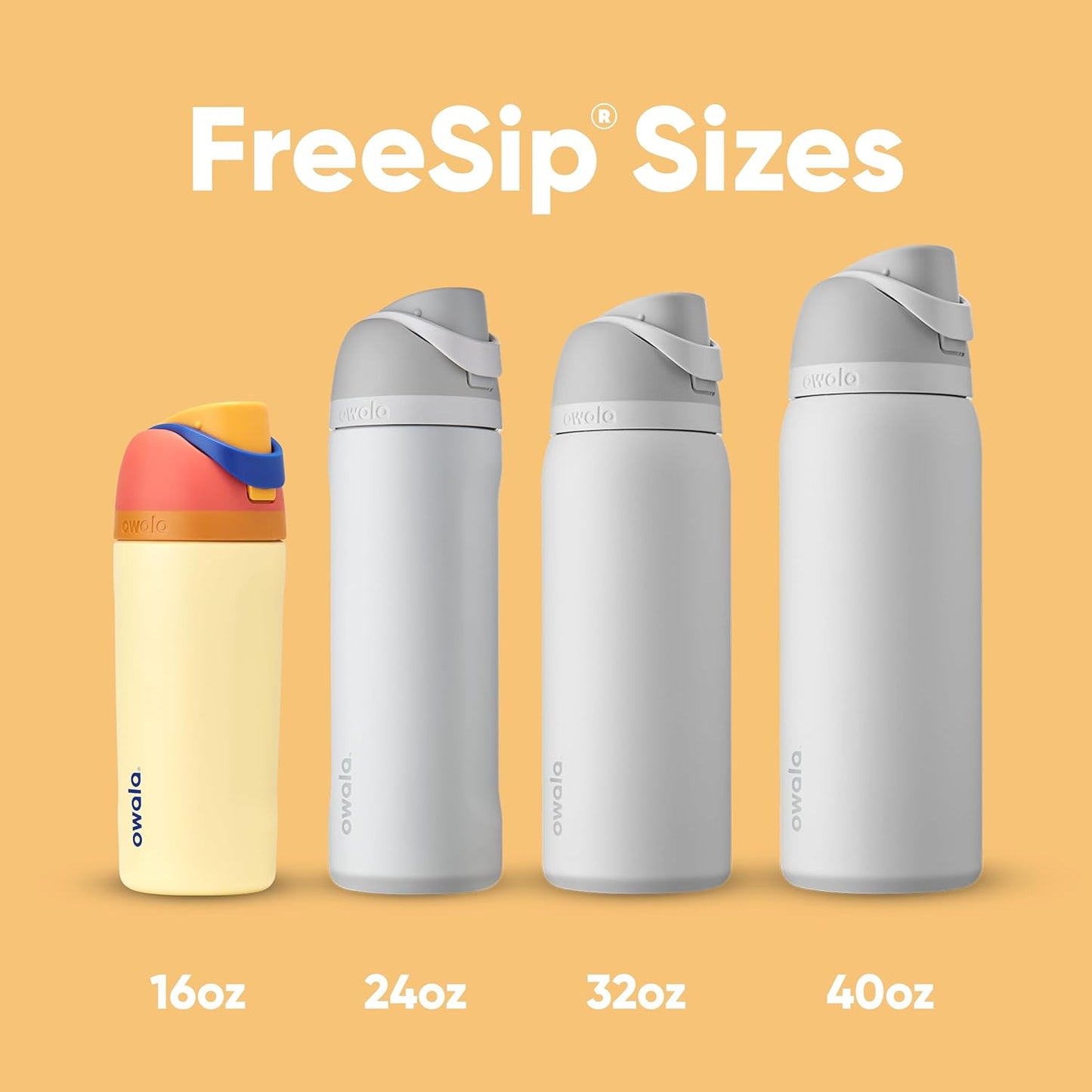 Owala Kids FreeSip Stainless Steel Water Bottle with Straw, BPA-Free, 16 oz, for Sports, Travel, School - Misty Horizon