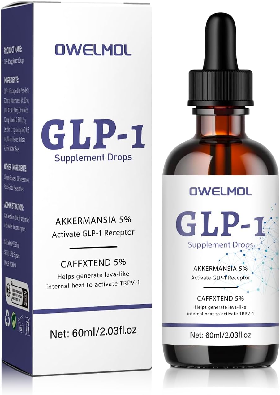 OWELMOL GLP-1 Supplement Drops - 2 Fl Oz for Men and Women - 554 Formula