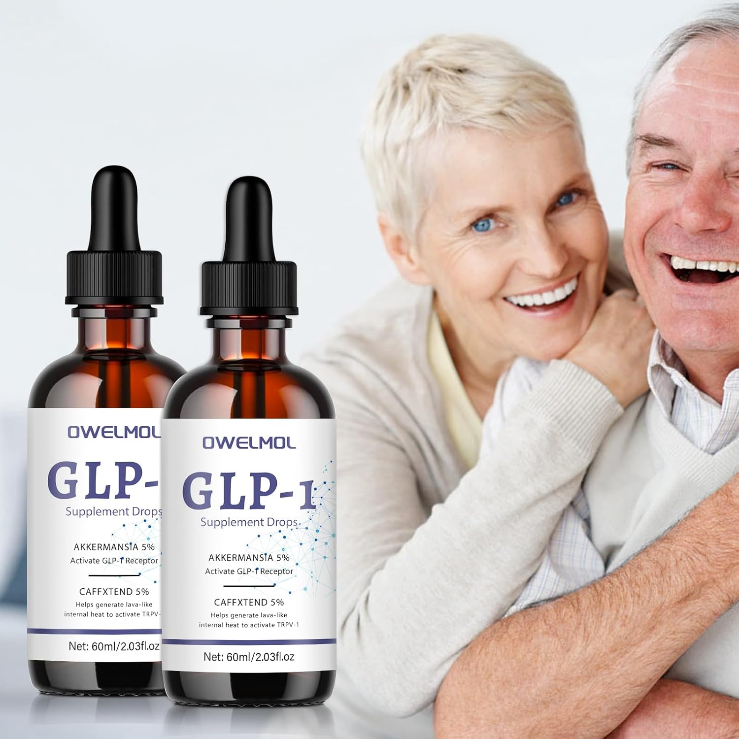 OWELMOL GLP-1 Supplement Drops - 2 Fl Oz for Men and Women - 554 Formula