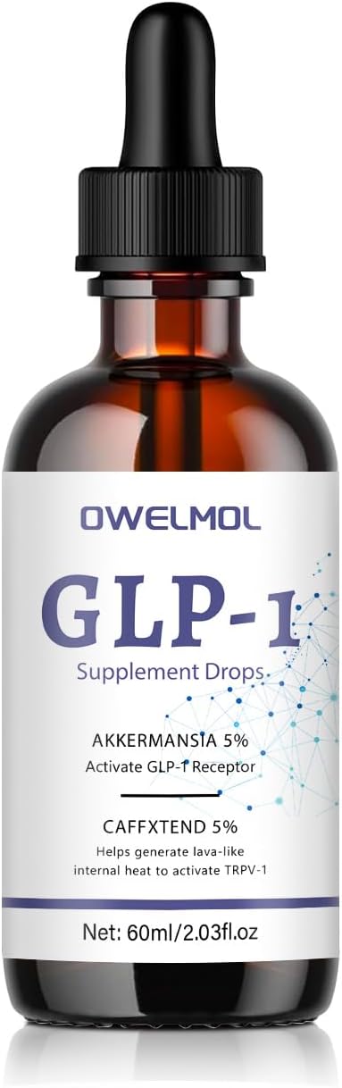 OWELMOL GLP-1 Supplement Drops - 2 Fl Oz for Men and Women - 554 Formula