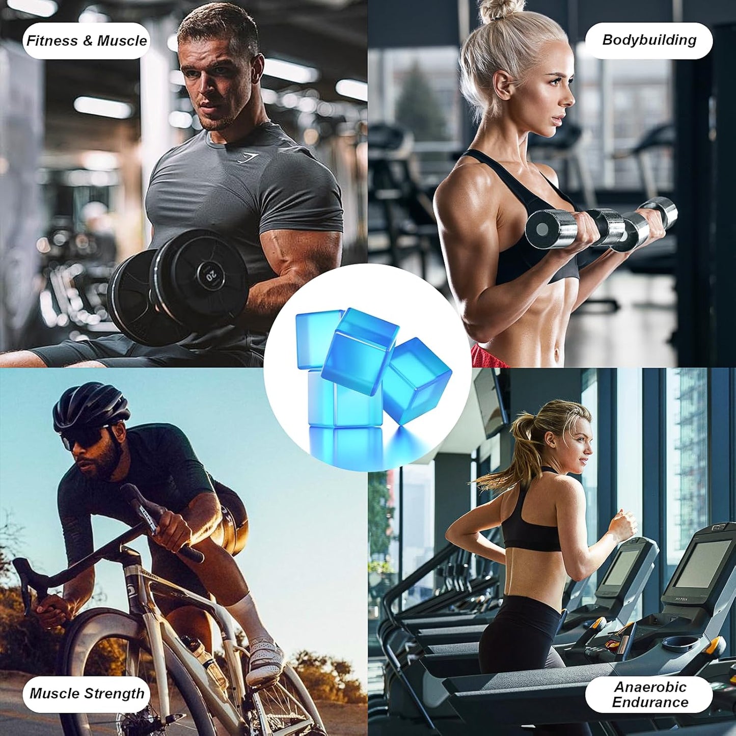 OWOSEA Creatine Monohydrate Gummies - 5000mg per Serving - Muscle Support & Energy Boost - 120 Count Chewable - Sugar Free Vegan - Blue Raspberry Flavor