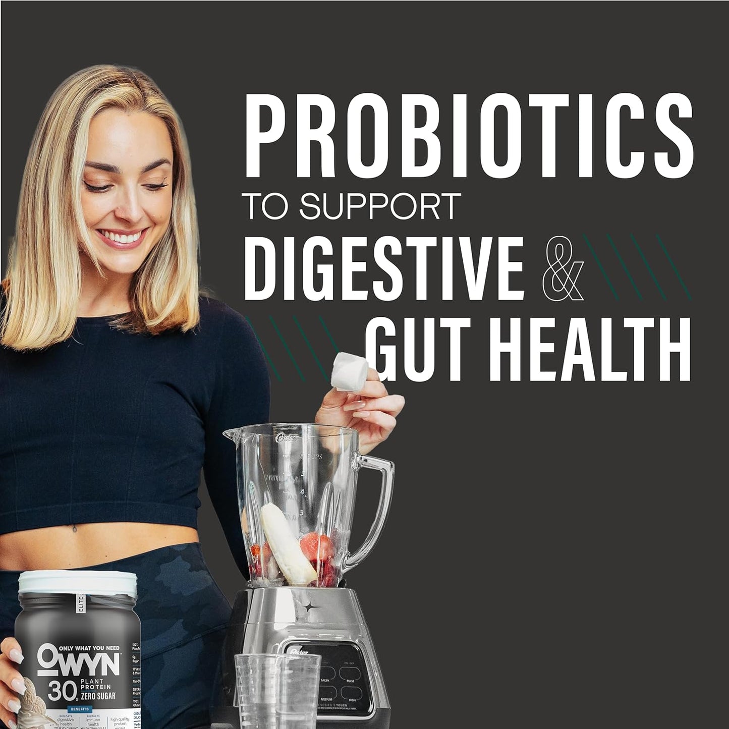 OWYN Pro Elite High Protein Powder - 30g Vegan Protein for Recovery, Delicious Vanilla Taste, Zero Sugar, Low Net Carbs - 12 Servings