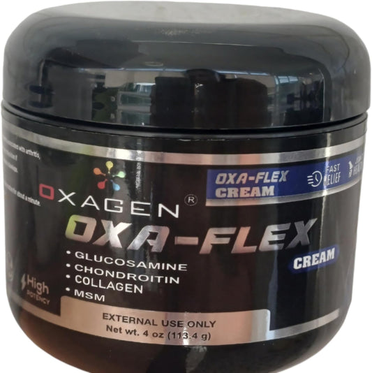 OXA-Flex Glucosamine & Chondroitin Cream with MSM & Collagen - Natural Joint & Muscle Pain Relief Cream for Men & Women - 4 Oz