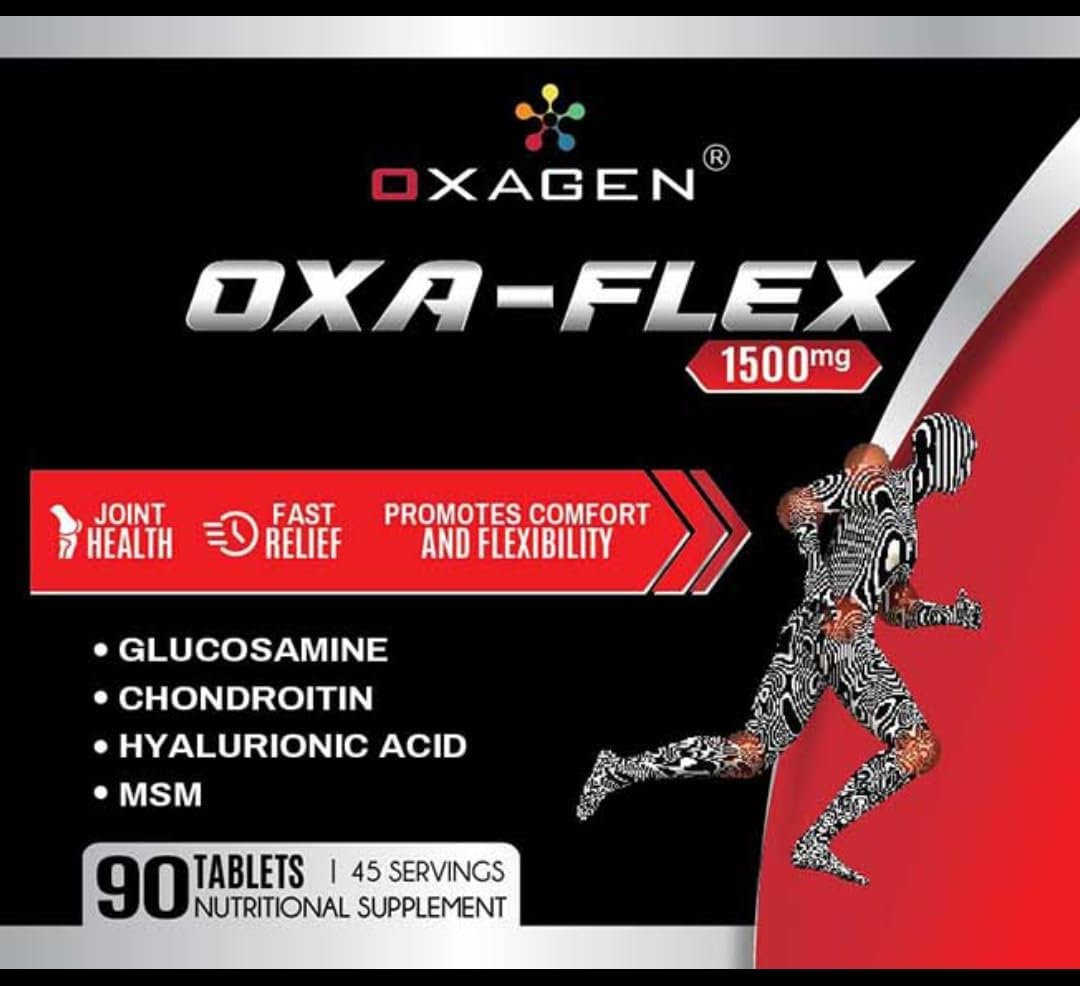 OXA-FLEX Glucosamine Chondroitin MSM Hyaluronic Acid Supplement - 90 Tablets