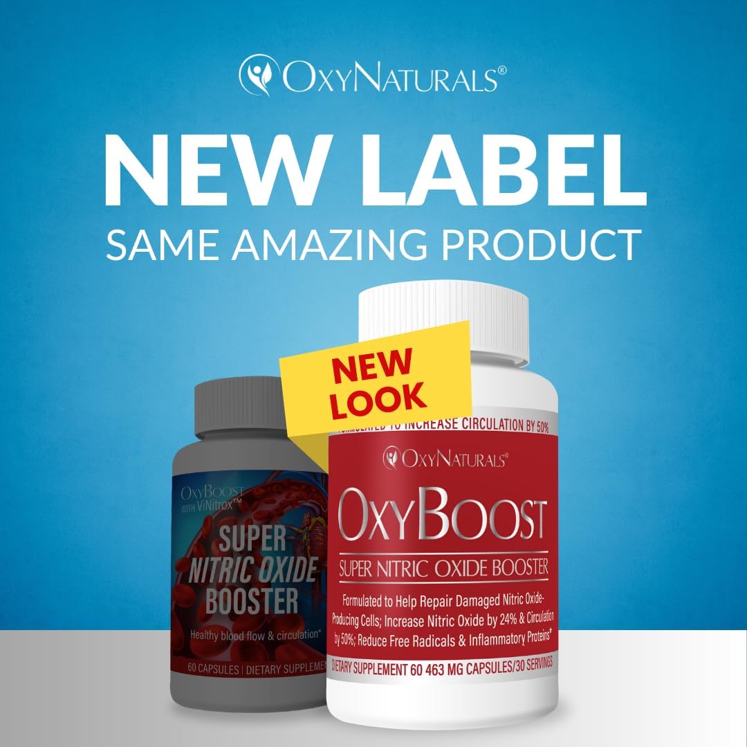 OxyNaturals OxyBoost - Nitric Oxide Supplement for Increased Energy and Performance - 30 Servings