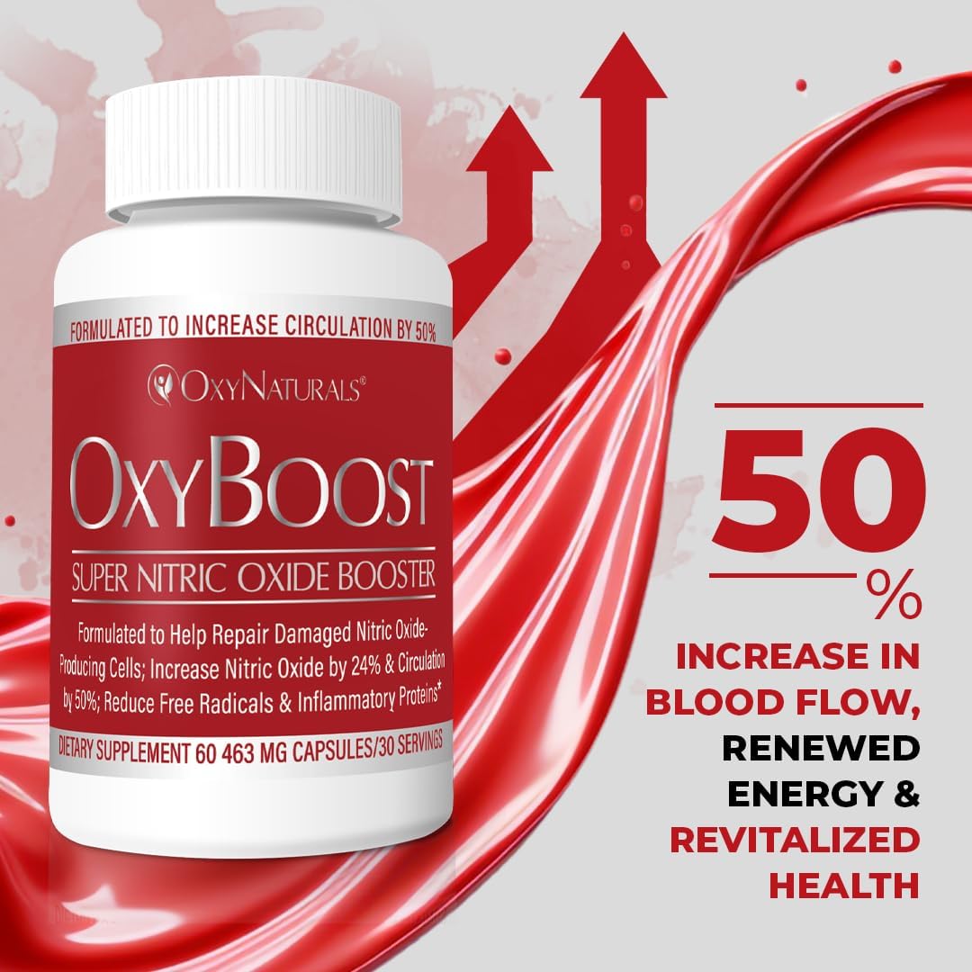 OxyNaturals OxyBoost - Nitric Oxide Supplement for Increased Energy and Performance - 30 Servings