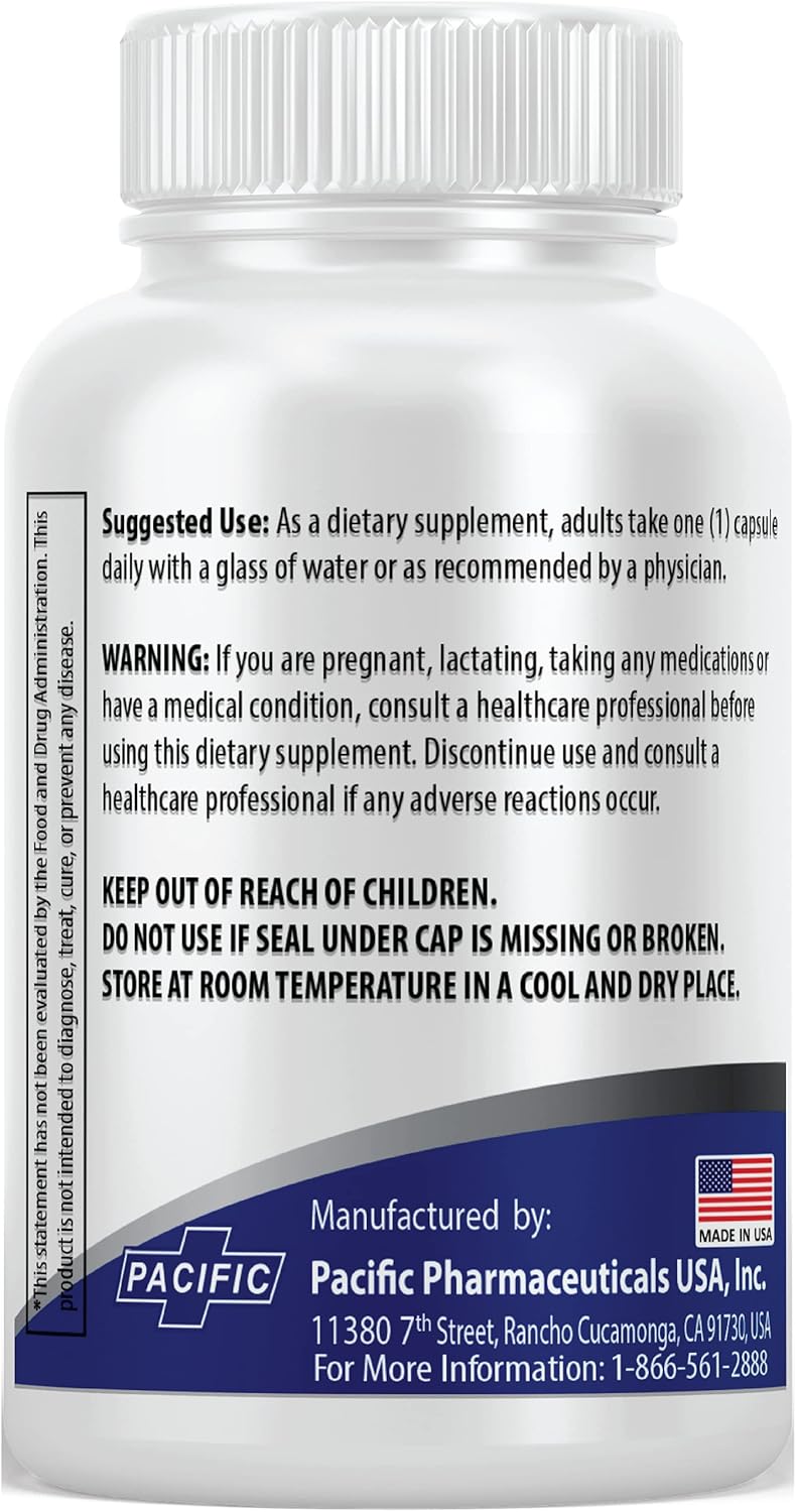 Pacific Nature L-Methylfolate Capsules 7.5mg - Natural Folate Supplement for Health - Gluten Free, Non-GMO Formula