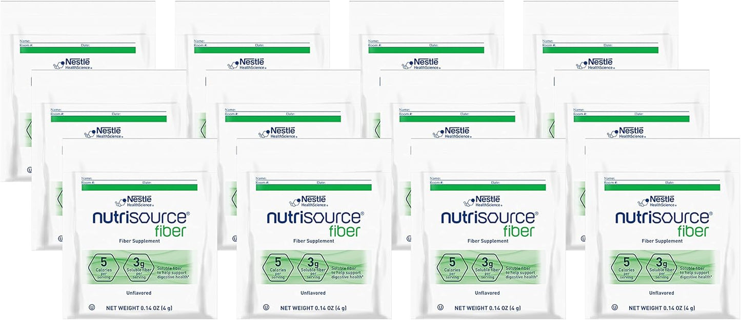 Pack of 12 Nestle Health Science NutriSource Fiber Supplement Packets, Unflavored, 0.14-Ounce - Digestive Health Support