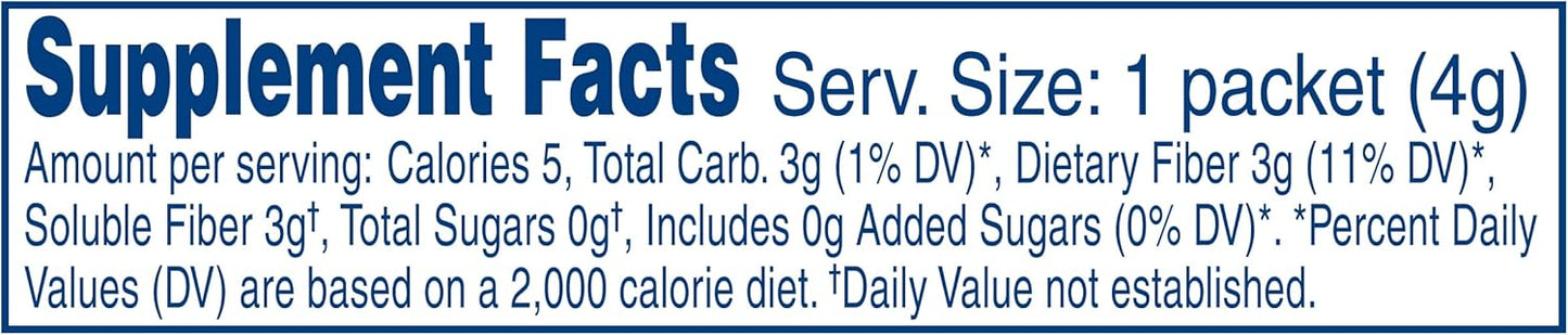Pack of 12 Nestle Health Science NutriSource Fiber Supplement Packets, Unflavored, 0.14-Ounce - Digestive Health Support