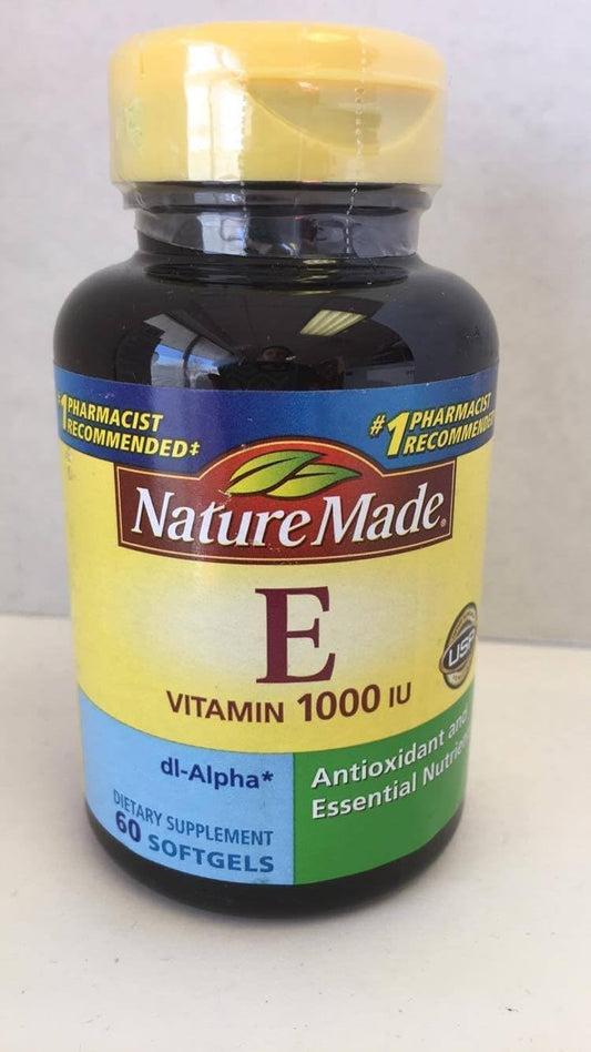 Pack of 120 Nature Made dl-Alpha Vitamin E 1000 IU Softgels