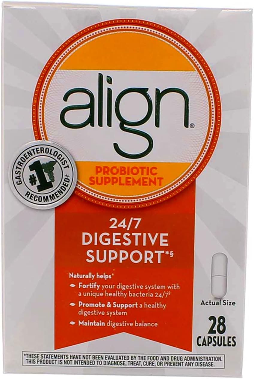 Pack of 2 Align Probiotic Supplement Capsules for 24/7 Digestive Support