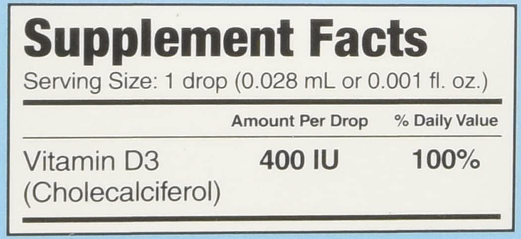 Pack of 2 Ddrops Baby Vitamin D3 Drops for Infants