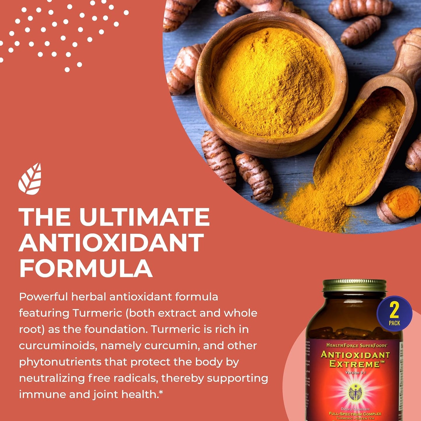 Pack of 2 HealthForce SuperFoods Antioxidant Extreme - 360 Vegan Capsules for Immune Support and Detoxification - BoostGo Australia