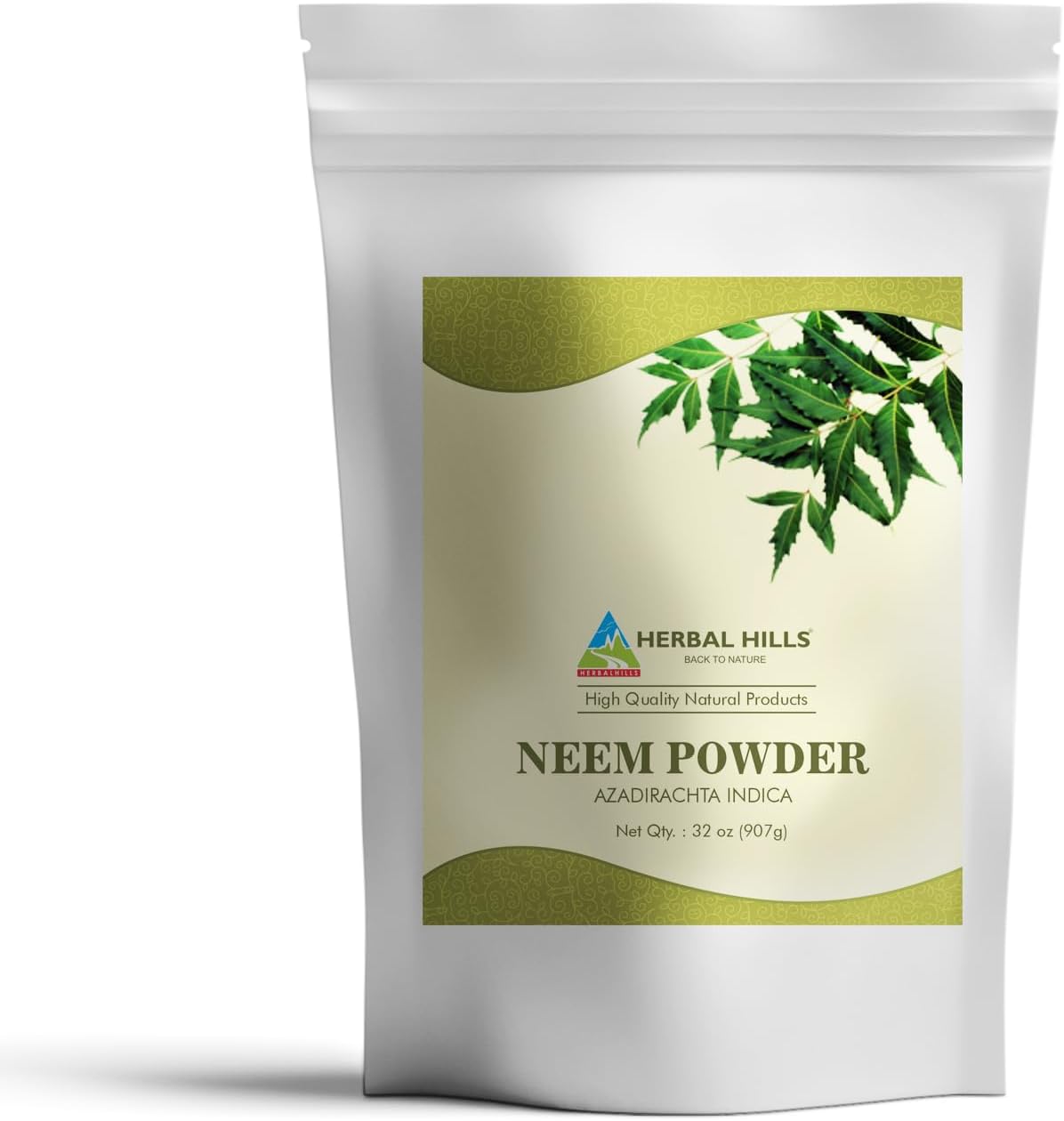 Pack of 2 Herbal Hills Neem Leaf Powder - Pure Neem Supplement from Fresh Leaves