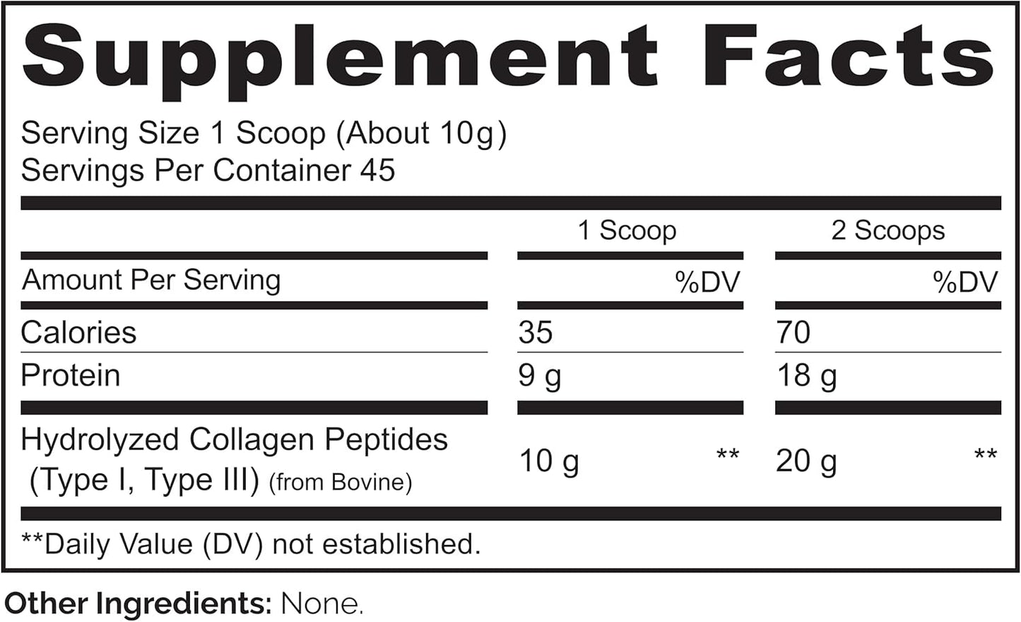 Pack of 2 NATURELO Collagen Peptide Powder - Hydrolyzed Type I & III for Skin, Hair, & Joints - Unflavored - 16oz - 90 Servings
