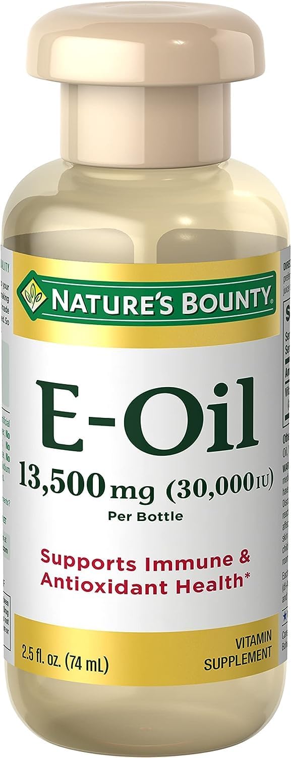 Pack of 2 Nature's Bounty Vitamin E Oil - 30,000IU for Immune & Antioxidant Support - Topical or Oral Use - 2.5 fl Oz