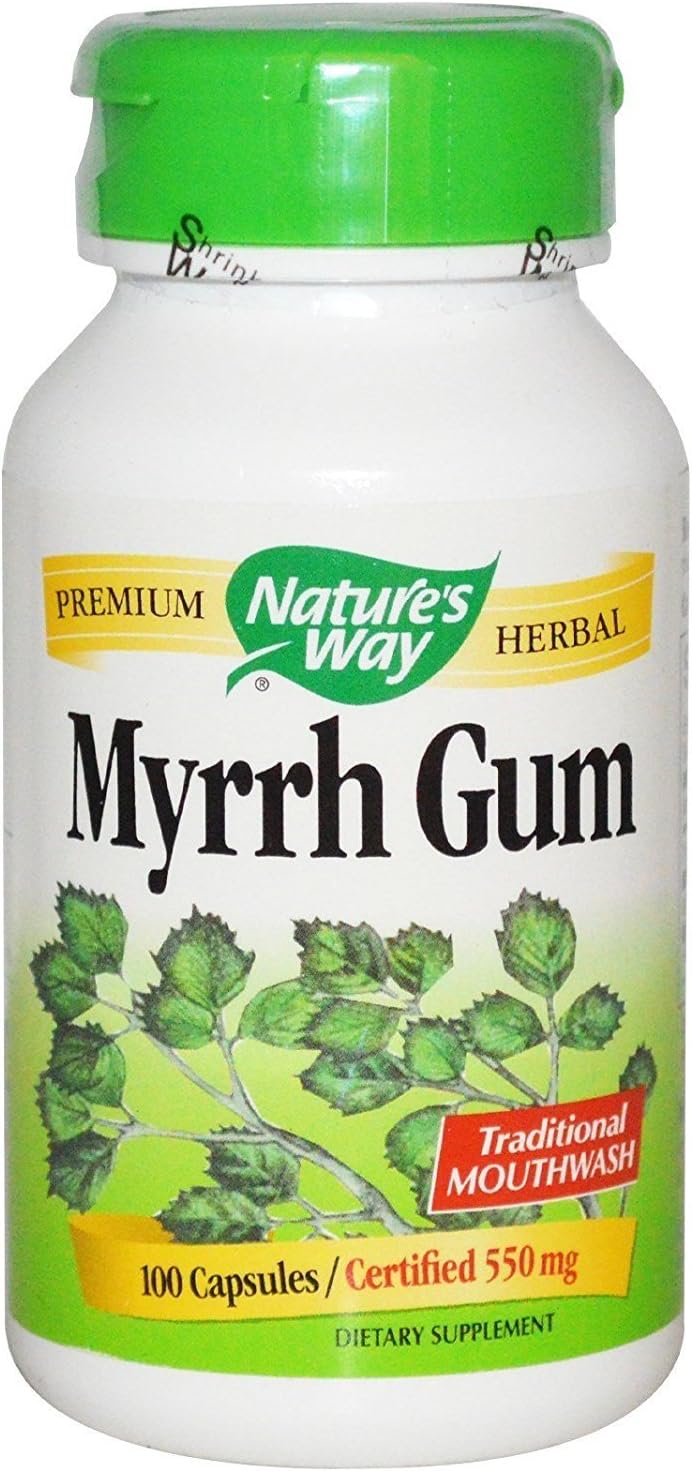 Pack of 2 Nature's Way Myrrh Gum Capsules for Natural Wellness and Health