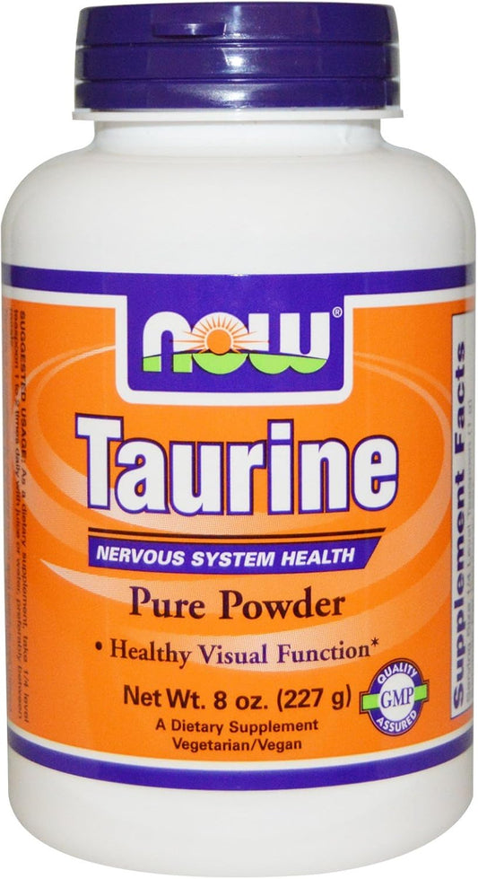 Pack of 2 NOW Foods Taurine Powder - 8 Ounces Each