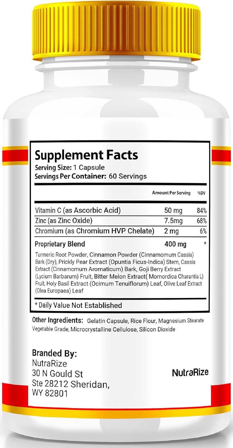 Pack of 2 NutraRize Sweet Restore Glycogen Support Capsules for Joint Health and Blood Vessel Cleanse - 120 Capsules