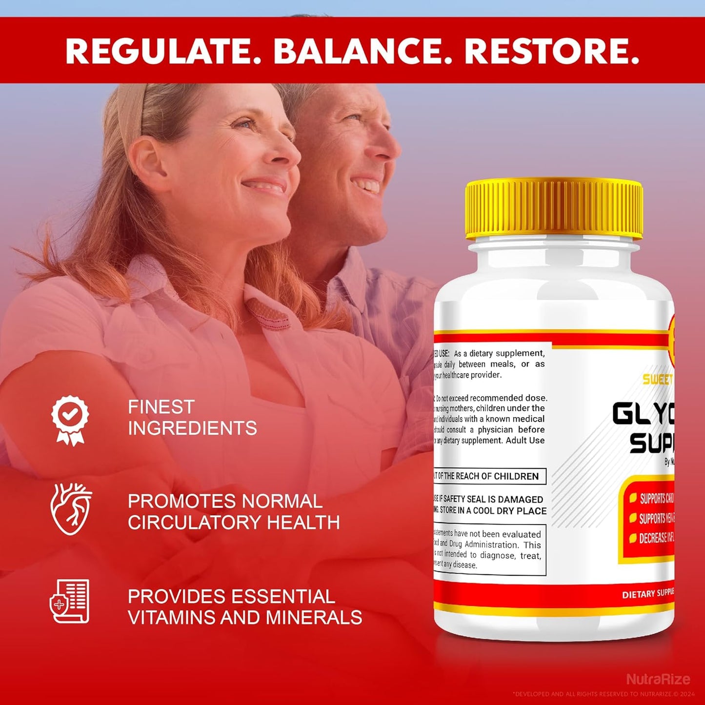 Pack of 2 NutraRize Sweet Restore Glycogen Support Capsules for Joint Health and Blood Vessel Cleanse - 120 Capsules