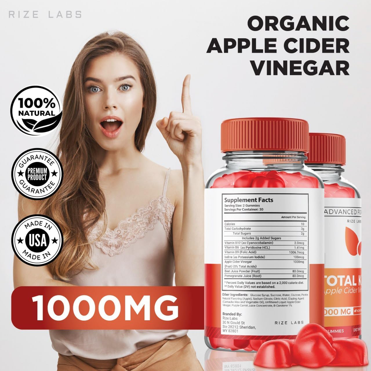 Pack of 2 Rize Labs Total Keto Gummies for Advanced Weight Loss - Supplement for Belly Fat - Maximum Strength Formula - 120 Gomitas Reviews