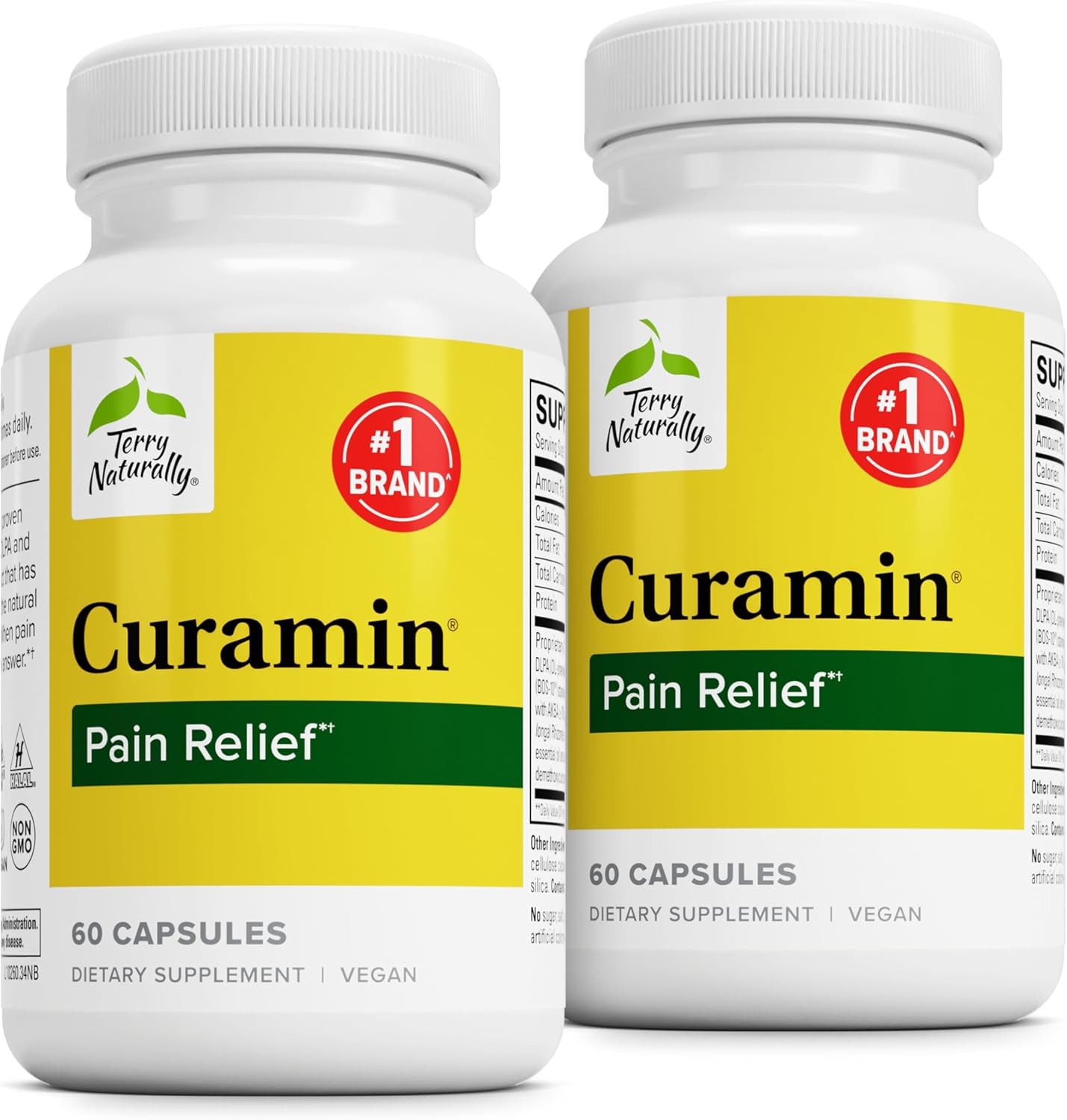 Pack of 2 Terry Naturally Curamin Capsules - Natural Pain Relief with Curcumin from Turmeric & Boswellia - Non-GMO, Vegan, Gluten Free - 40 Servings - BoostGo Australia