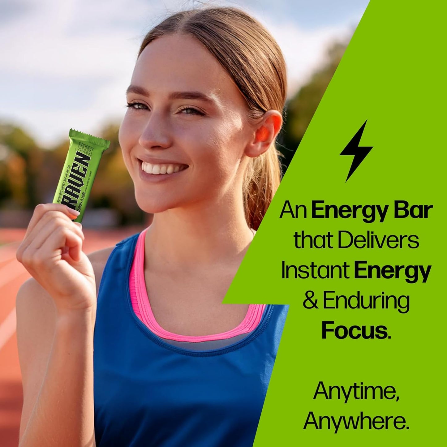 Pack of 20 Braven Bar Lemon Lime Energy Bars - 1.59 oz Protein Chews for Running, Hiking, Sports - Gluten Free On-the-Go Snacks for Sustained Energy Boost