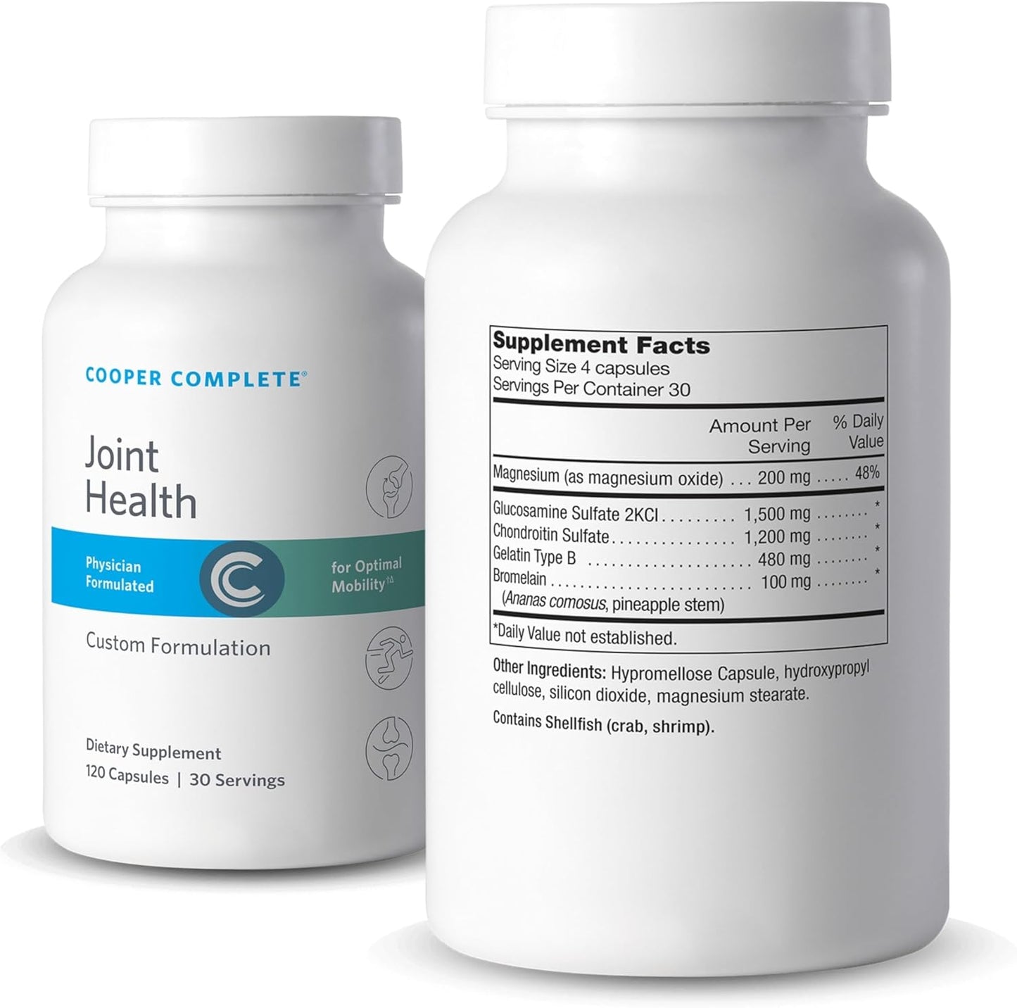 Pack of 3 Cooper Complete Joint Health Supplement with Glucosamine, Chondroitin, Gelatin, and Bromelain - 90 Servings Total