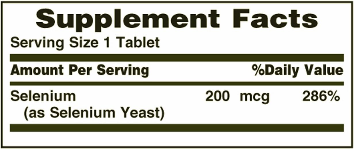 Pack of 3 Nature's Bounty Selenium 200 mcg Tablets for Immune Support - 300 Tablets Total